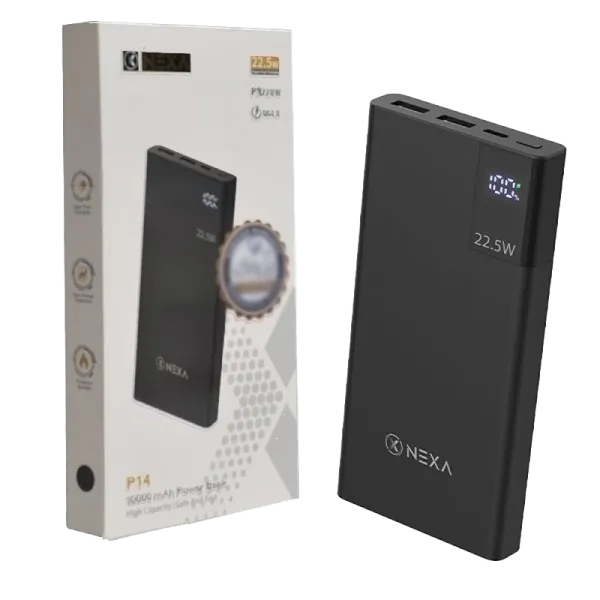 پاور بانک نکسا مدل P14 ظرفیت 10000 میلی‌آمپر ساعت با فناوری شارژ سریع PD و QC 3.0 - قیمت 1,400,000 تومان   - امتیاز 5.0 